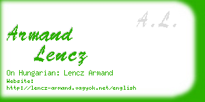 armand lencz business card